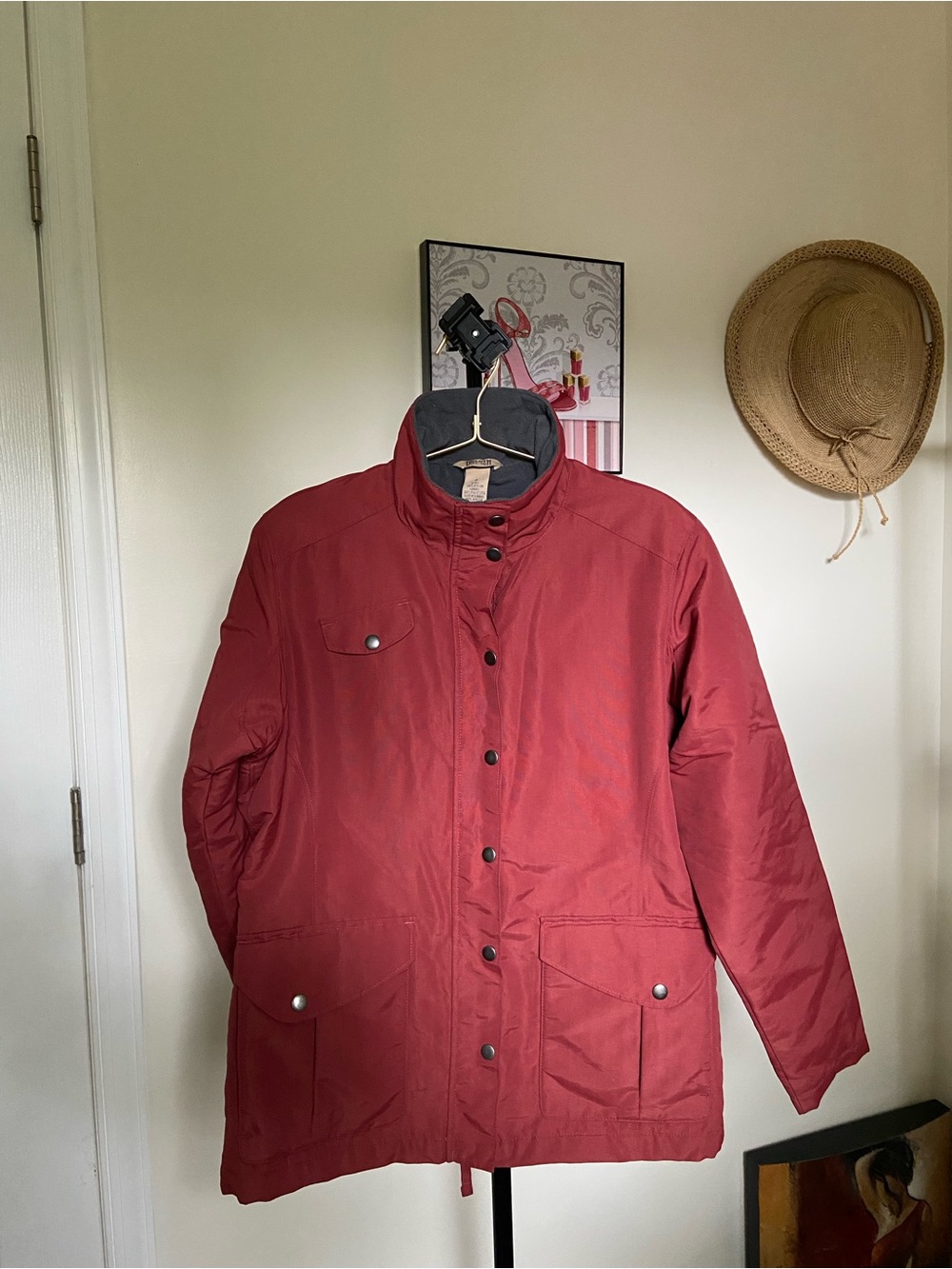 Women Duluth Trading Red Insulated Winter Jacket